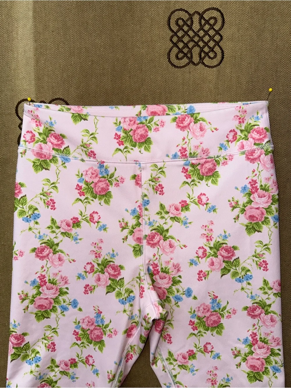Polo Ralph Lauren Girls' Knee Length Leggings Shorts In Pink Floral Size L/G (12